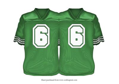 Green Sports Jersey Shaped Card