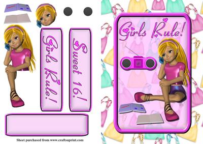 Girls Rule Ok! Quick Card