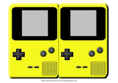 Yellow Game Boy Shaped Card