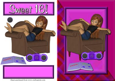 Sweet Sixteen Quick Card