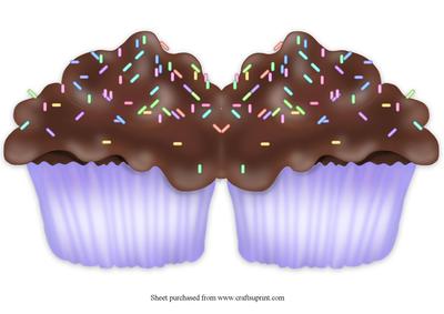 Cupcake 3 Shaped Card