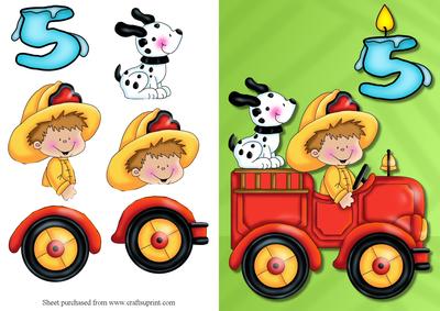 Boys 5th Birthday Quick Card