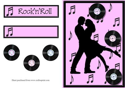Rock 'n' Roll Pink Quick Card