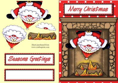 Santa in the Chimney Quick Card