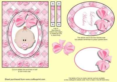 Baby Girl Spinner Card