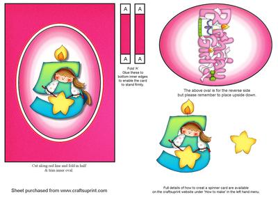 Girls 5th Birthday Spinner Card