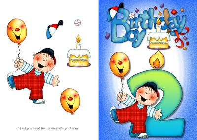 Boys 2nd Birthday Quick Card