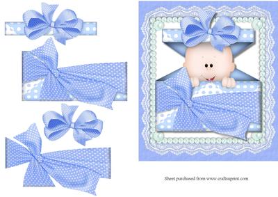 Baby Boy Topper with Decoupage