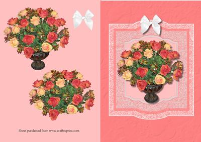 A Vase of Roses Quick Card