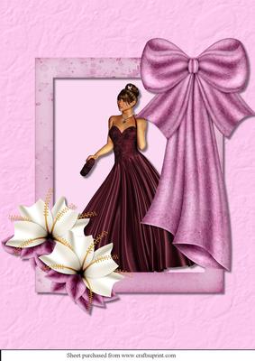 A Touch of Pink A4 Card