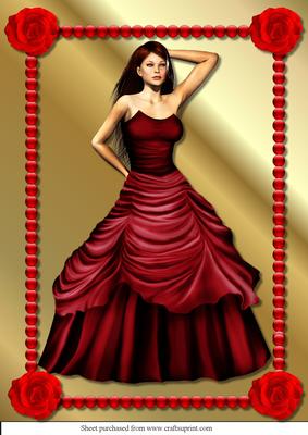 Sumptous Red & Gold A4 Card