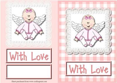 Baby Girl Angel Quick Card