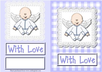 Baby Boy Angel Quick Card