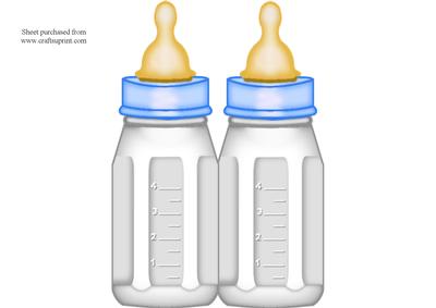 Baby Boy Bottle Shaped Card
