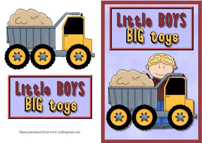 Little Boys Big Toys Quick Card