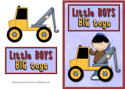 Little Boys Big Toys 2 Quick Card
