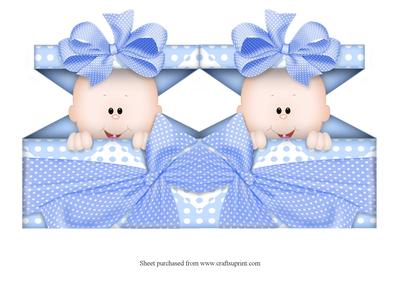 Baby Boy Present Shaped Card