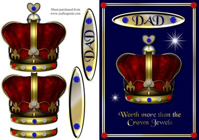 Worth More Than the Crown Jewels Quick Card Decoupage Front