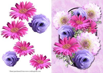 Roses, Daisies & Dahlias Quick Card Front
