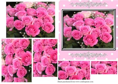 Pink Roses Pyramid Quick Card Front