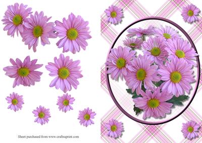 Daisy Bouquet Decoupage Quick Card Front