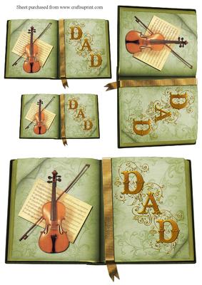 Dad Book Card Topper Front