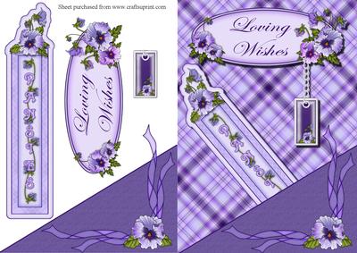 Pansy Bookmark Quick Card Front