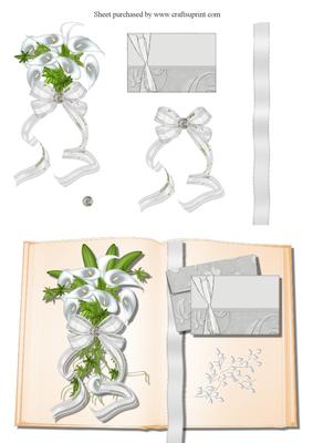 Wedding Day Book Decoupage Quick Card Front