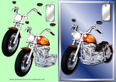 Easy Rider Decoupage Quick Card Front