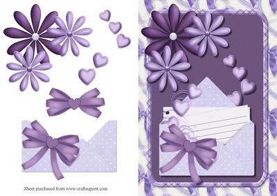 Love & Lilac Decoupage Quick Card Front