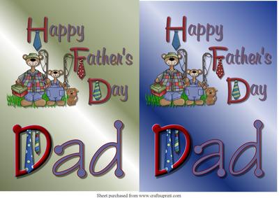 Fathers Day Toppers Quick Card Fronts