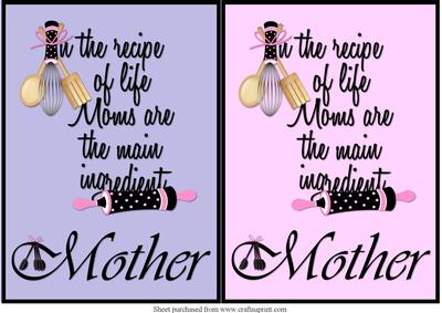 Mother Toppers Quick Card Fronts