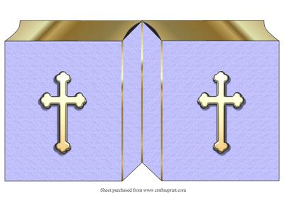 Blue Bible Shaped Card