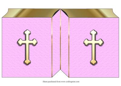 Pink Bible Shaped Card