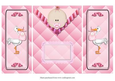Baby Girl Gate Fold Quick Card