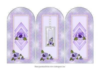 Pansy Tri Fold Quick Card