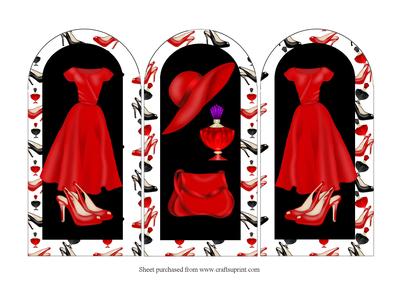 Ladies Accessories Tri Fold Quick Card
