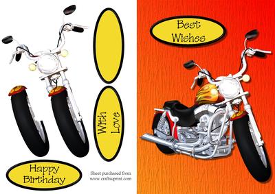 Easy Rider Decoupage Quick Card Front