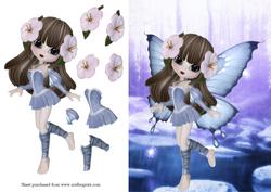 Cute Fairy Decoupage Quick Card Front