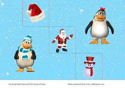 Penguins Tri Fold Steps Card