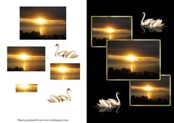 Golden Sunset Pyramid Card Front