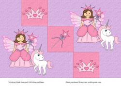 Princess Tri Fold Steps Card