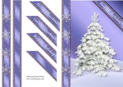 Blue Christmas Decoupage Quick Card