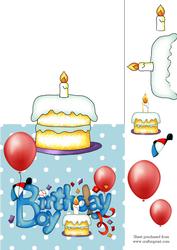 Birthday Boy Over the Edge Decoupage Card
