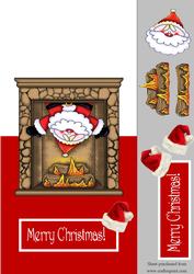 When Santa Got Stuck in the Chimney Over the Edge Decoupage