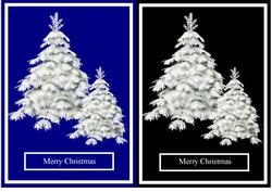 Dual Christmas Tree Card Toppers