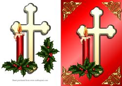 Religeous Christmas Decoupage Quick Card Front