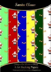 Santa Claus A4 Backing Papers