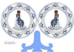 Blue Lady Plate Card Front