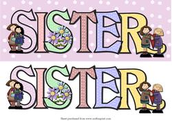 Sister Dl Decoupage Quick Card Front